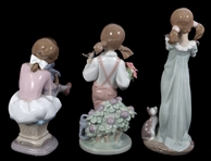 LLADRO PORCELAIN FIGURINES - LOT OF 3
