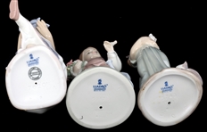 LLADRO PORCELAIN FIGURINES - LOT OF 3