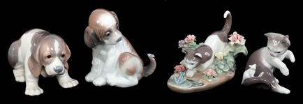LLADRO PORCEALIN FIGURINES - LOT OF 4