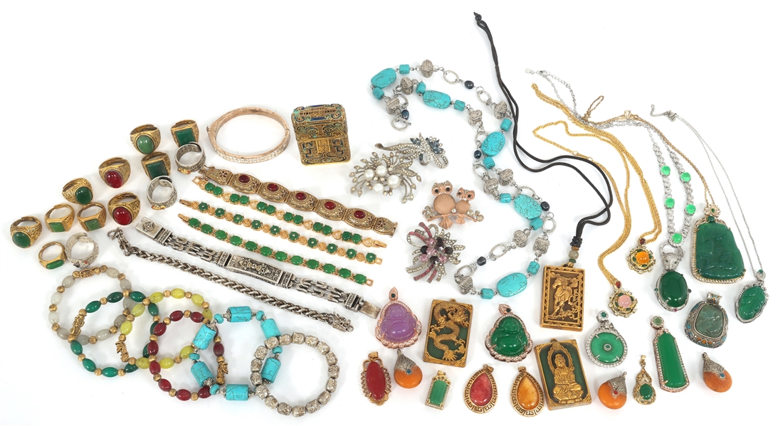 GOLD-TONE & SILVER-TONE COSTUME JEWELRY 