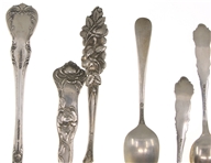 STERLING SILVER FLATWARE - SPOONS & SUGAR TONGS