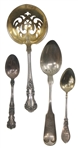GORHAM STERLING SILVER DEMITASSE, TEA, & PIERCED SPOONS
