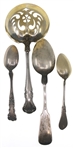 GORHAM STERLING SILVER DEMITASSE, TEA, & PIERCED SPOONS