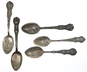 STERLING SILVER SOUVENIR TEASPOONS