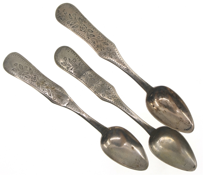 .833 SILVER DANISH TEASPOONS