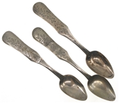 .833 SILVER DANISH TEASPOONS