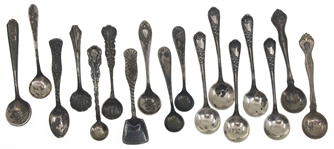 STERLING SILVER MIXED PATTERN SALT SPOONS