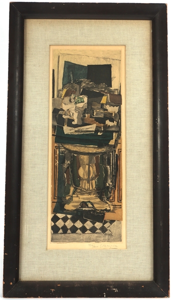 GEORGES BRAQUE & J. VILLON STILL LIFE AQUATINT SIGNED