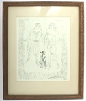 GEORGES BRAQUE "EURYBIA & EROS" ETCHING FRAMED