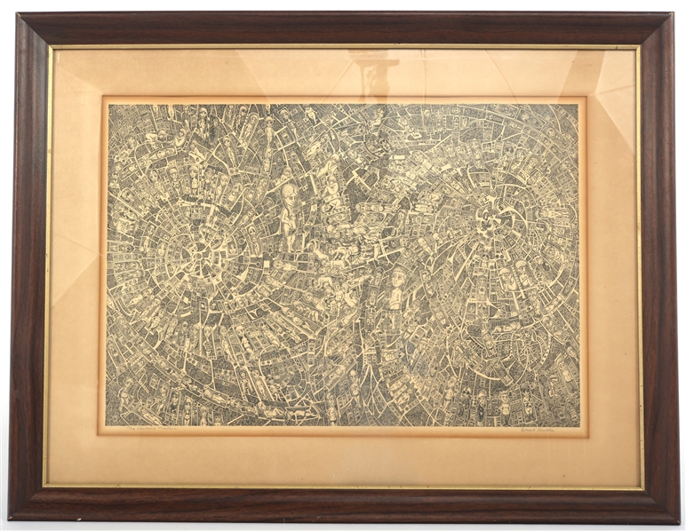 ERNEST RUCKLE "THE COURTSHIP MACHINE #2" ENGRAVING 