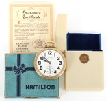 HAMILTON GOLD-FILLED CASE RAILWAY SPECIAL POCKET WATCH