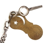 19TH C. ELGIN COIN SILVER CASE POCKET WATCH & FOB 