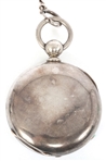 19TH C. ELGIN COIN SILVER CASE POCKET WATCH & FOB 