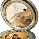 19TH C. ELGIN COIN SILVER CASE POCKET WATCH & FOB 