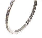 14K WHITE GOLD 1 CTW DIAMOND HOOP EARRINGS