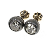 10K WHITE GOLD 1.12 CTW DIAMOND SOLITAIRE STUD EARRINGS