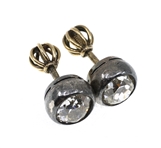10K WHITE GOLD 1.12 CTW DIAMOND SOLITAIRE STUD EARRINGS
