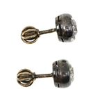 10K WHITE GOLD 1.12 CTW DIAMOND SOLITAIRE STUD EARRINGS