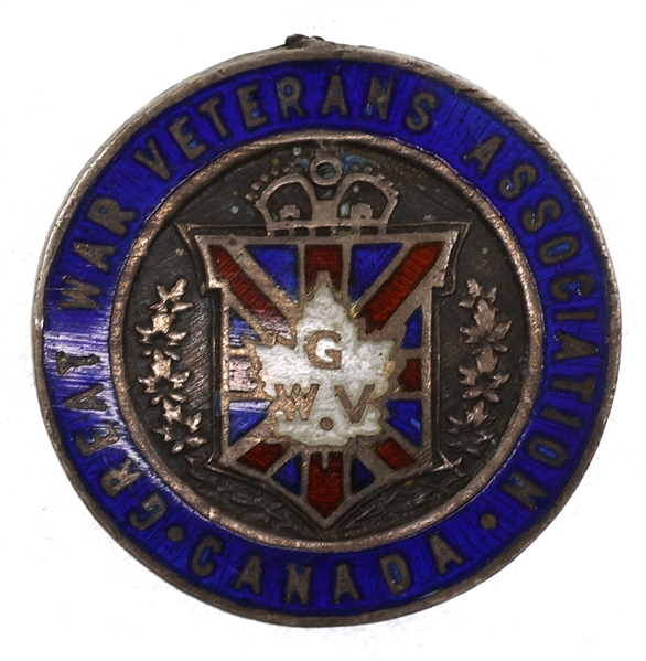 .925 SILVER CANADIAN GREAT WAR VETERANS ASSOC. MEDAL