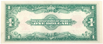 1923 US $1 RED SEAL HORSE BLANKET LARGE NOTE AU