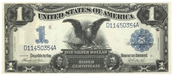 1899 US $1 SILVER CERTIFICATE BLACK EAGLE LARGE NOTE XF