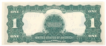 1899 US $1 SILVER CERTIFICATE BLACK EAGLE LARGE NOTE XF-AU
