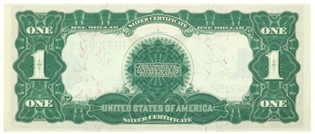 1899 US $1 SILVER CERTIFICATE BLACK EAGLE LARGE NOTE XF-AU