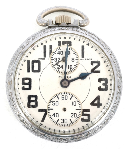 ELGIN NICKEL CASE FATHER TIME RAILROAD GRADE POCKET WATCH