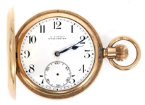GOLD-FILLED HUNTERS CASE SWISS MOVEMENT POCKET WATCH