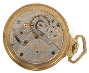 HAMILTON GOLD-FILLED CASE RAILROAD GRADE POCKET WATCH