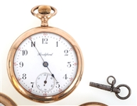 GOLD-FILLED CASE POCKET WATCHES - FOR PARTS OR REPAIRS