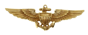 10K YELLOW GOLD US NAVAL AVIATOR WINGS PIN