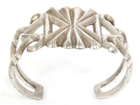 STERLING SILVER SANDCAST CUFF BRACELET