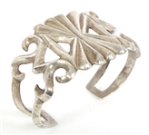 STERLING SILVER SANDCAST CUFF BRACELET