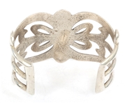 STERLING SILVER SANDCAST CUFF BRACELET