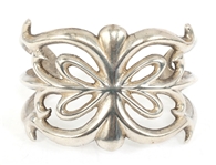STERLING SILVER SANDCAST CUFF BRACELET