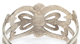 STERLING SILVER SANDCAST CUFF BRACELET