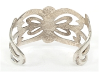 STERLING SILVER SANDCAST CUFF BRACELET