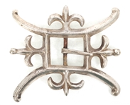 STERLING SILVER SANDCAST DECORATIVE BELT BUCKLE