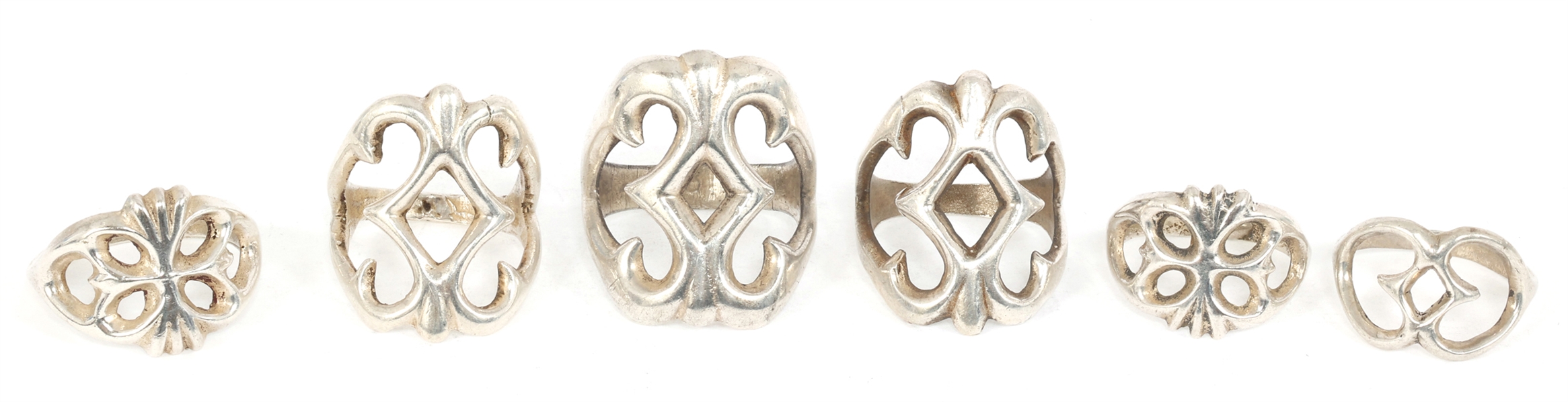 STERLING SILVER SANDCAST FASHION RINGS