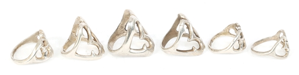 STERLING SILVER SANDCAST FASHION RINGS