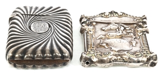 STERLING SILVER DECORATIVE VESTA MATCH CASES 
