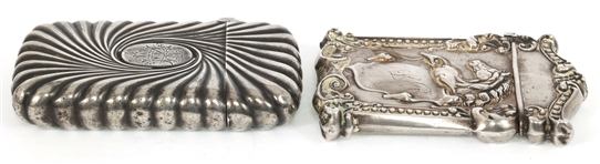 STERLING SILVER DECORATIVE VESTA MATCH CASES 