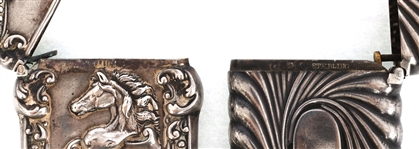 STERLING SILVER DECORATIVE VESTA MATCH CASES 