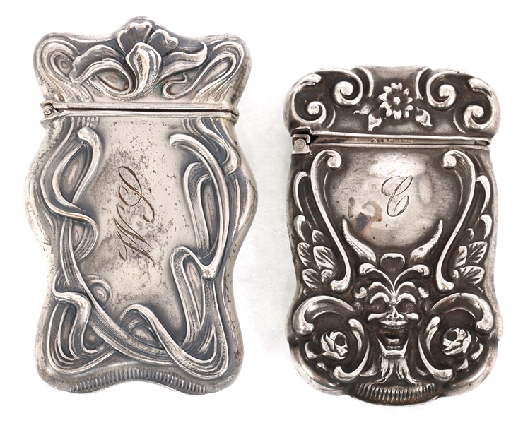STERLING SILVER DECORATIVE VESTA MATCH CASES