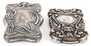 STERLING SILVER DECORATIVE VESTA MATCH CASES