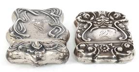 STERLING SILVER DECORATIVE VESTA MATCH CASES