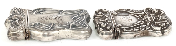 STERLING SILVER DECORATIVE VESTA MATCH CASES