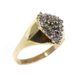 10K YELLOW GOLD 0.72 CTW DIAMOND CLUSTER FASHION RING