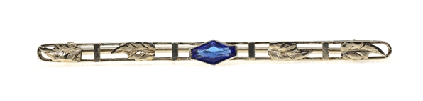 10K WHITE GOLD TANZANITE BROOCH